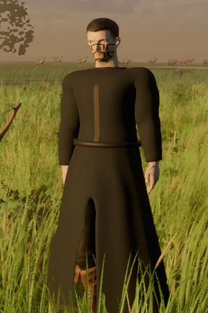 Devout: robes. A Frontier character, cropped from an engine line-up.