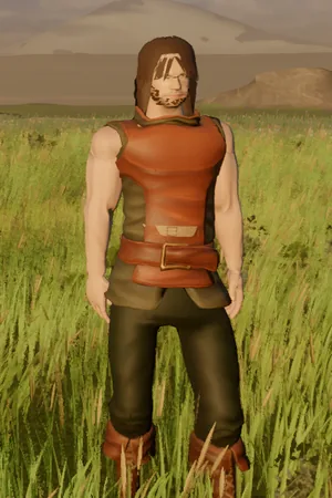 Trader: jerkin and belt. A Frontier character, cropped from an engine line-up.